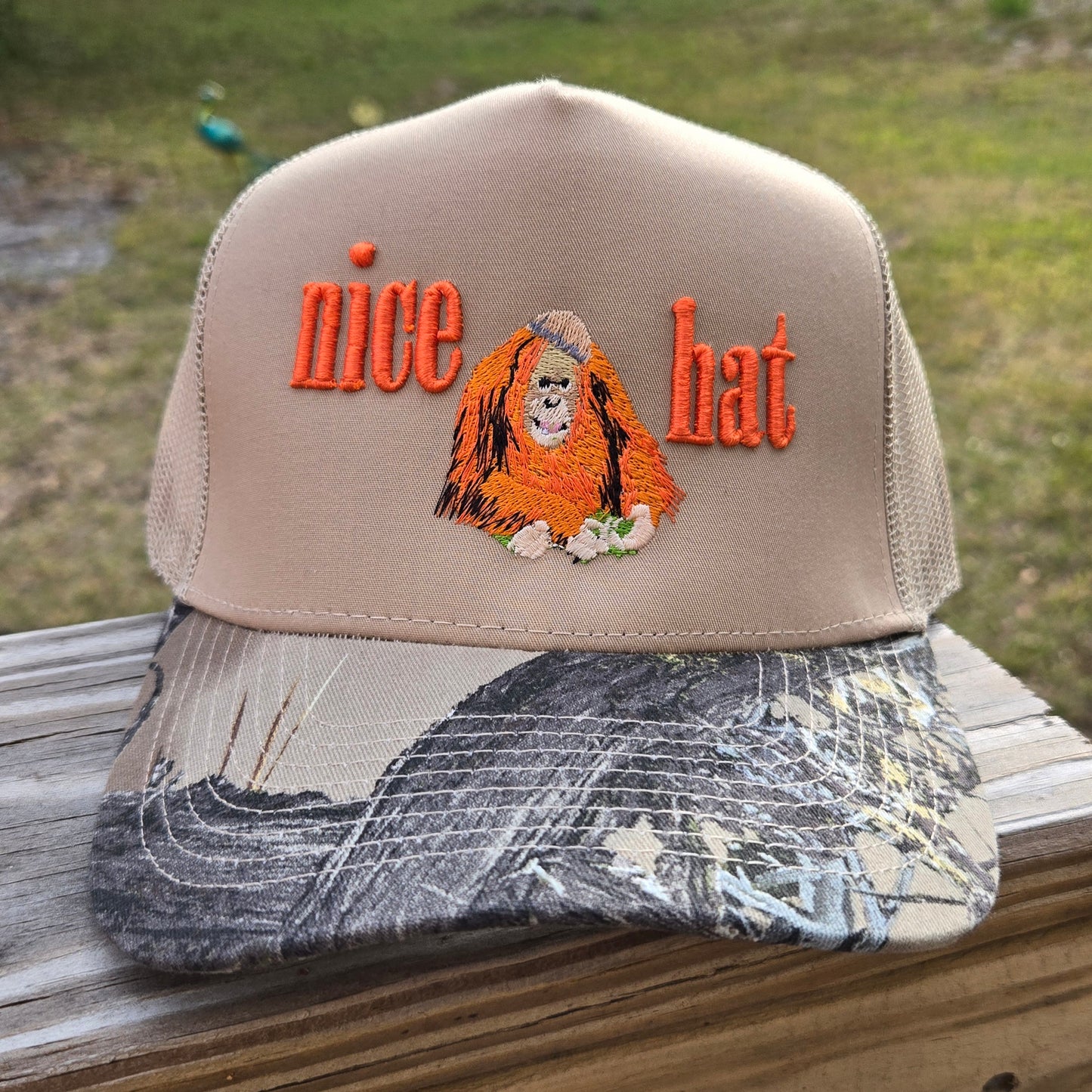 Orangutan Embroidered Hat