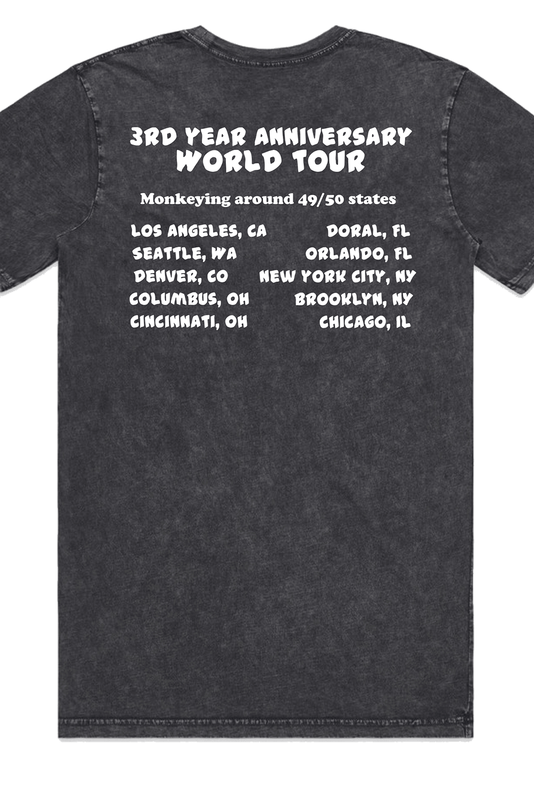 Monkey Dayz 3rd Year Tour T-Shirt