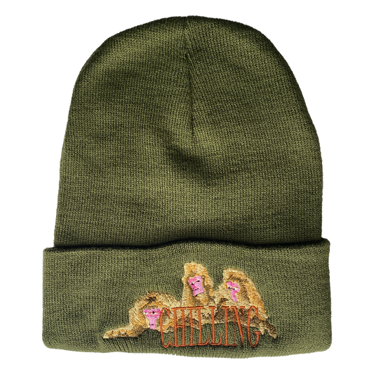Chilling Macaques Beanie