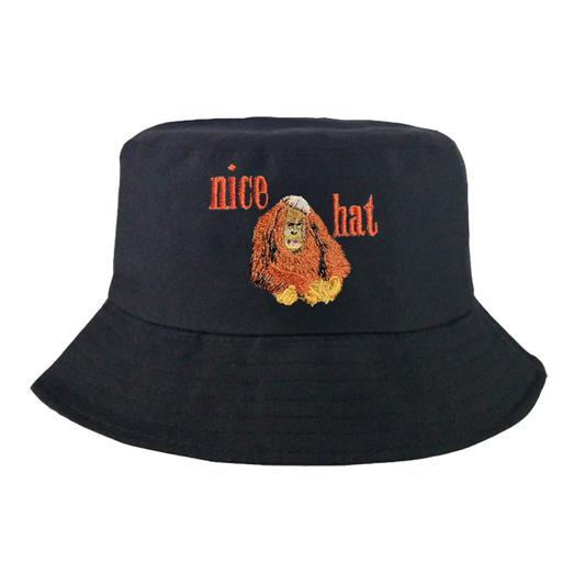 Orangutan Embroidered Bucket Hat
