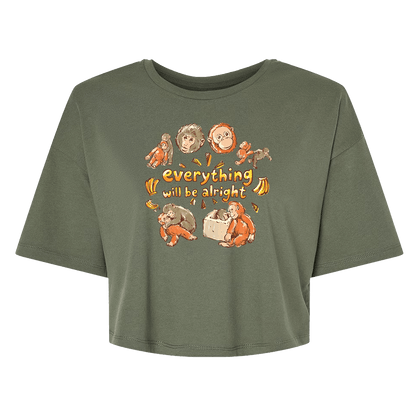 Punch will be Alright Cropped T-shirt featuring fun monkey apparels and positive vibes.