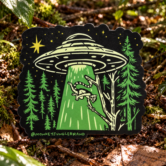 Abduction Jungle Sticker - Glow in the Dark