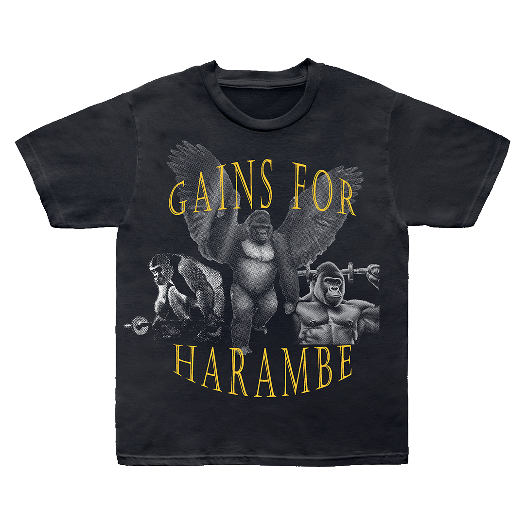 Shirt Maker Novelty Short O Neck Mens Gorilla Face T Shirt Huge Majestic Gorilla Harambe Tee - Foto 6
